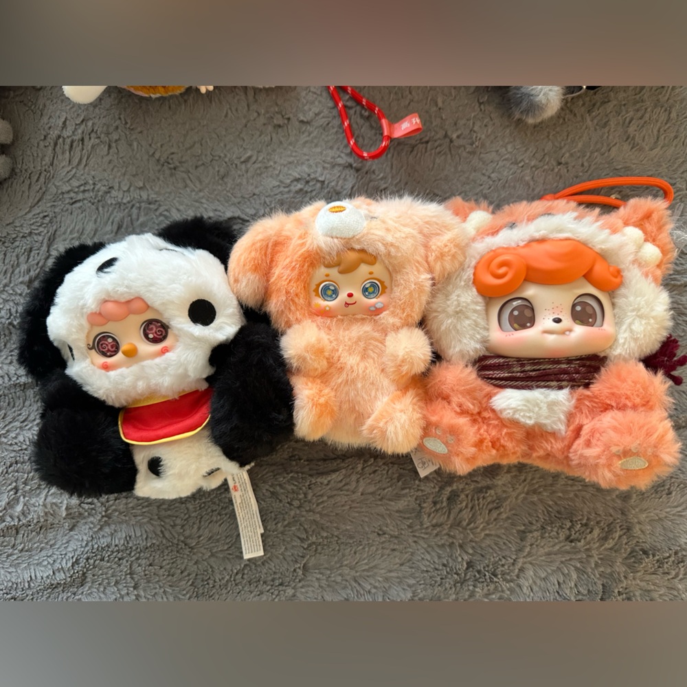 Plush Interactive Kids Toy - Orange and White Furry Character